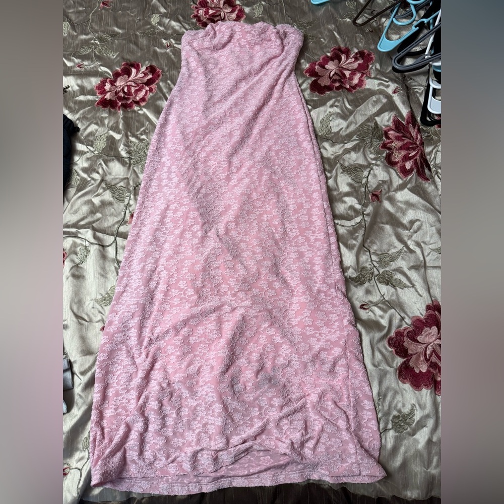 Hello Molly Pink Lace-Trimmed Dress